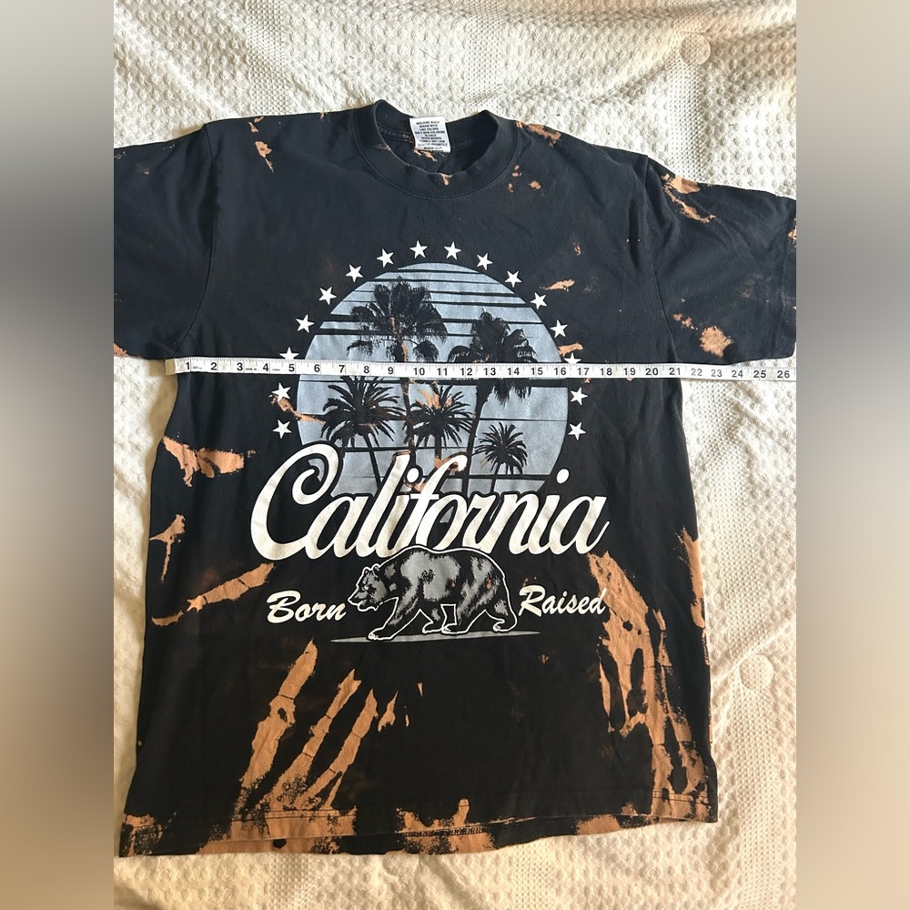Bleach Dyed California Graphic Tee XL Heavyweight All Time Pro - Picture 6 of 8